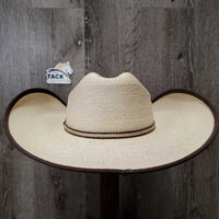 Palm Straw Western - Cowboy Hat *vgc, mnr dirt?stain