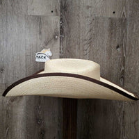 Palm Straw Western - Cowboy Hat *vgc, mnr dirt?stain