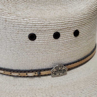 Palm Straw Western - Cowboy Hat *vgc, mnr dirt?stain
