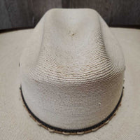Palm Straw Western - Cowboy Hat *vgc, mnr dirt?stain