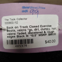 Closed Exercise Boots, velcro *gc, dirt, clumpy, hair, velcro: faded, discolored & rough edges