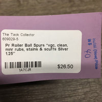 Pr Roller Ball Spurs *vgc, clean, mnr rubs, stains & scuffs