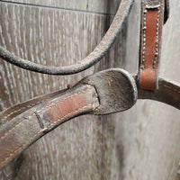 Rsd FS Bridle, Braided Reins *vgc, clean & mnr dirt, scraped edges, stiff, creases, rubs, dents