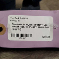 Pr Nylon Stretchy Leg Wraps *gc, clean, pilly edges, hair
