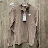 LS Shirt, 1/4 Zip Up *fair, v.pilly, clumpy & rubbed, faded, older

