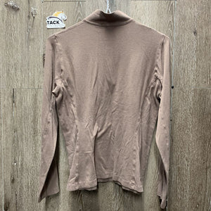 LS Shirt, 1/4 Zip Up *fair, v.pilly, clumpy & rubbed, faded, older
