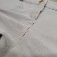 EuroSeat Breeches *gc, older, mnr snags, hairy velcro, seat seams: mnr stains, pulls & loose stitching, ankles: faded & pilly edges
