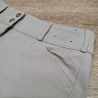 EuroSeat Breeches *gc, older, mnr snags, hairy velcro, seat seams: mnr stains, pulls & loose stitching, ankles: faded & pilly edges