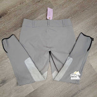 EuroSeat Breeches *gc, older, mnr snags, hairy velcro, seat seams: mnr stains, pulls & loose stitching, ankles: faded & pilly edges