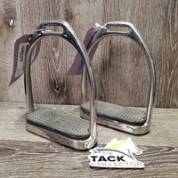 Pr Fine Stirrup Irons, grips *vgc, mnr dirt, scuffs & scratches
