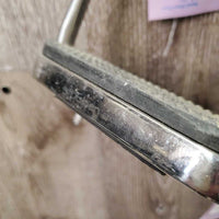 Pr Fine Stirrup Irons, grips *vgc, mnr dirt, scuffs & scratches