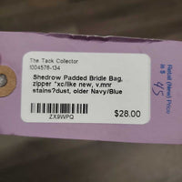 Padded Bridle Bag, zipper *xc/like new, v.mnr stains?dust, older