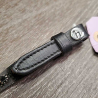 "U" Shaped Single Row Bling Browband, velcro ends *xc/vgc, mnr dirt?dusty, mnr loose bling