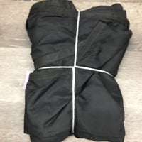 Hvy Nylon Closed Front Stable Sheet, "Buckwold", 2 legs *vgc, mnr dirt, hole, puckers, shrunk, film, snags
