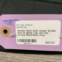 Quilt Jumper Saddle Pad, 2x piping *vgc, mnr hair, threads
