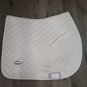 Quilt Jumper Saddle Pad, "The Tack Box" *gc, clean, dingy, pills, undone stitching, mnr stains, puckers, threads