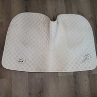 Quilt Jumper Saddle Pad, "The Tack Box" *gc, clean, dingy, pills, undone stitching, mnr stains, puckers, threads