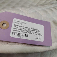 Quilt Jumper Saddle Pad, "The Tack Box" *gc, clean, dingy, pills, undone stitching, mnr stains, puckers, threads
