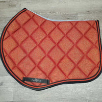Quilt Jumper Saddle Pad, 2x Piping *gc, clean, bare glitter, peeling, mnr stains, rubs, pills, hair
