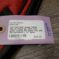 Quilt Jumper Saddle Pad, 2x Piping *gc, clean, bare glitter, peeling, mnr stains, rubs, pills, hair
