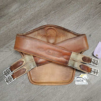 Lg Belly Girth, caribiner, 2x els *gc/fair, clean, torn elastics, older, scrapes, rubs, gouges
