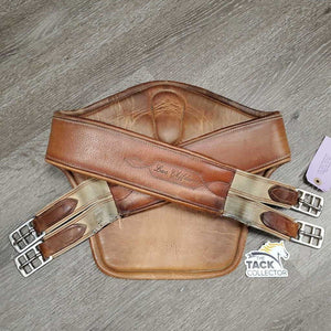 Lg Belly Girth, caribiner, 2x els *gc/fair, clean, torn elastics, older, scrapes, rubs, gouges