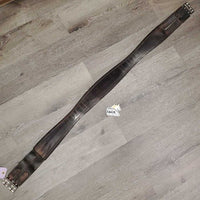 Thick Padded Girth, 1x Els *fair, v.dirty, rubs, hairy, dry, torn els, unstitched
