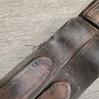 Thick Padded Girth, 1x Els *fair, v.dirty, rubs, hairy, dry, torn els, unstitched