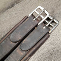 Thick Padded Girth, 1x Els *fair, v.dirty, rubs, hairy, dry, torn els, unstitched