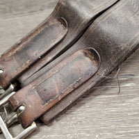 Thick Padded Girth, 1x Els *fair, v.dirty, rubs, hairy, dry, torn els, unstitched
