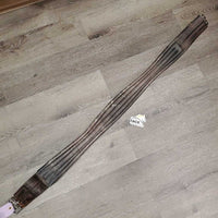 Thick Padded Girth, 1x Els *fair, v.dirty, rubs, hairy, dry, torn els, unstitched