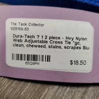 1 2 piece - Hvy Nylon Web Adjustable Cross Tie *gc, clean, cheweed, stains, scrapes
