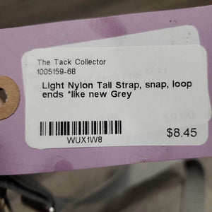 Light Nylon Tail Strap, snap, loop ends *like new