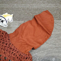 Long Crochet Fly Veil Ear Bonnet, Fringe, XLg Ears *xc/like new, clean, older
