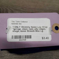 1 ONLY Stretchy Nylon Leg Wrap *gc/vgc, clean, rubs, pilly edges, snags, loose threads