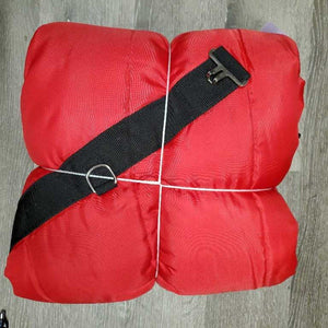 Hvy Stable Blanket, 2 legs *vgc, mnr lining tears, hole, threads, hair, snags