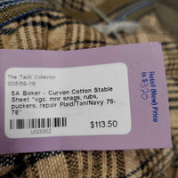 Cotton Stable Sheet *vgc, mnr snags, rubs, puckers, repair
