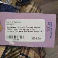 Cotton Stable Sheet *vgc, mnr snags, rubs, threads, puckers