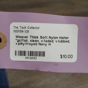 Thick Soft Nylon Halter *gc/fair, clean, v.faded, v.rubbed, v.pilly/frayed