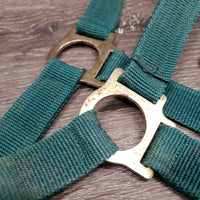 Nylon Halter, snap *gc, dirt, stains, edge rubs & frays, threads, rust, oxidized