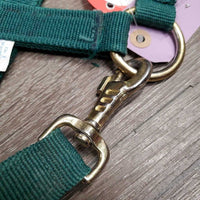 Nylon Halter, snap *gc, dirt, stains, edge rubs & frays, threads, rust, oxidized
