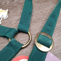 Nylon Halter, snap *gc, dirt, stains, edge rubs & frays, threads, rust, oxidized
