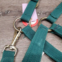 Nylon Halter, snap *gc, dirt, stains, edge rubs & frays, threads, rust, oxidized
