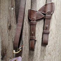 Rsd/Padded Monocrown Bridle, Buckles Flash, Rsd/FS Rubber Reins *vgc, clean, older, mnr dry, rubs & faded
