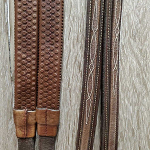 Rsd/Padded Monocrown Bridle, Buckles Flash, Rsd/FS Rubber Reins *vgc, clean, older, mnr dry, rubs & faded