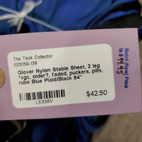 Nylon Stable Sheet, 2 leg *vgc, older?, faded, puckers, pills, rubs
