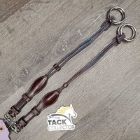 2 Thin Nylon Rope Gag Cheek Pieces, 4x Rings *gc, clean, v.rubbed & frayed, NO leather stopper
