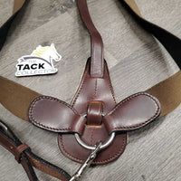 Leather & Elastic Breastplate, Running Martingale Attachment, tag *new