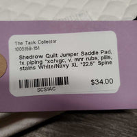 Quilt Jumper Saddle Pad, 1x piping *xc/vgc, v. mnr rubs, pills, stains
