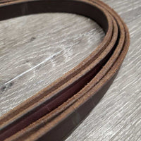 Soft .5" Wide Leather Draw Reins, snaps, lg Roller Buckle *like new, clean, v.mnr rubs